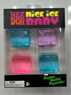 NeeDoh Nice Ice Baby 4 Pack Mini Cubes Fidget Squishy Toy (Ready to ship)